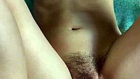 Stepbrother fingers stepsister's wet pussy close-up then cums inside multiple times