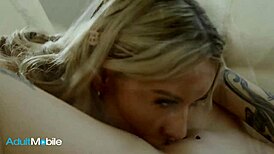 naughty blonde rory knox teases summer vixen sitting shaved pierced pussy on face