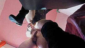 hey naughty stepsis gets spanked and yanked by her braid 😏