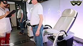 Doctor Uses Electricity on Bound Patient's Hard Cock