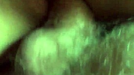 Wet pussy endures intense close-up pounding