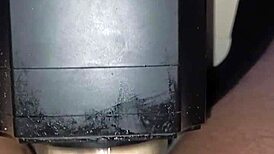 Stranger's homemade lovense solace toy leads to intense solo cumshot