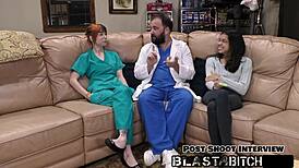ditria rose spreads for doctor's creampie in pov hospital latex glove session