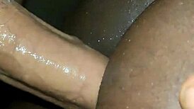 He cums hard pounding my wet petite ebony pussy strong
