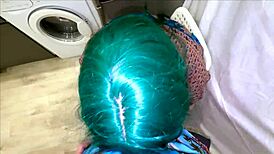 Stepmom spreads fat ass bent over for stepson anal pounding