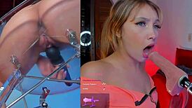 colombian latina slut submits to sensual machine sucking her small tits pussy while vibrator dominates missionary