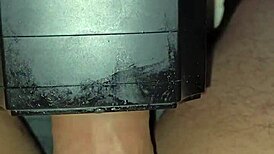 Stranger's homemade lovense solace toy leads to intense solo cumshot