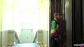 my skinny girlfriend ally style takes rough bbc anal while cuckold friend watches