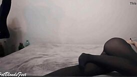 Miley Grey's Sexy Legs In Nylons Tease Perfectly