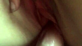 Wet pussy endures intense close-up pounding