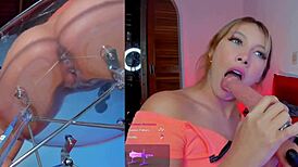 colombian latina slut submits to sensual machine sucking her small tits pussy while vibrator dominates missionary