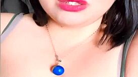 lily the bbw influencer teases her massive tits on webcam for fans