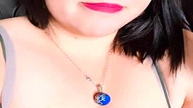 lily the bbw influencer teases her massive tits on webcam for fans