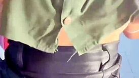 punish naughty stepdaughter's ass hard till she cries then facial blast?