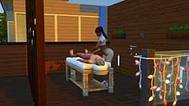 omg i can't believe this hot young curvy masseuse is sucking cocks and taking bukkake spitroast!!