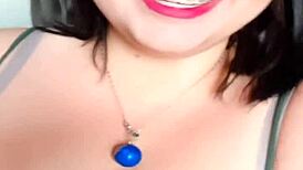 lily the bbw influencer teases her massive tits on webcam for fans