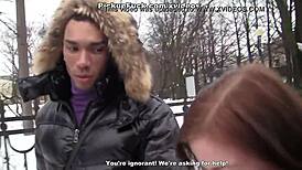 secretary's outdoor pickup turns into steamy public reality romp