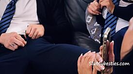 hey babe please fuck my slutty friends too in this wild uniform orgy?