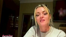 Petite Kinky Blonde Teases Juicy Tits Wet Pussy Rimjob Cum Swallow