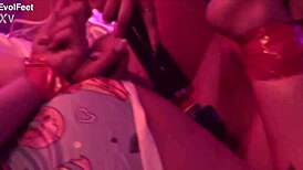 girls ravage cocks in wild foot fetish orgy