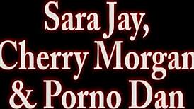 Cherry Morgan rides big black cock hard in wild threesome orgy