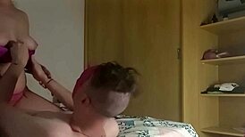 Fat latina stepdaughter rides father-in-law cock in sexy panties doggystyle