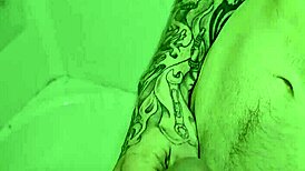 oh man rubbing my throbbing cock in and out of this steamy shower feels so damn good right now