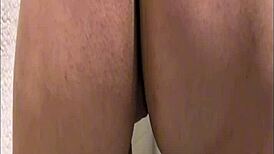 Pregnant latina's first public bathroom hardcore fingering and pounding