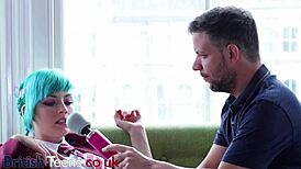 Naughty college slut edged hard with toys and domination play!