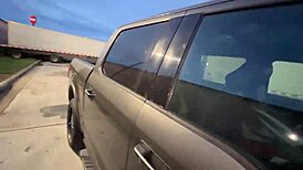 truck stop slut sucks my cock parking lot sloppy