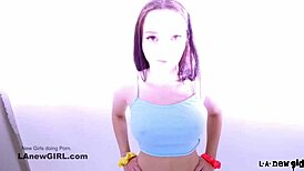 god i was so nervous shooting my first porn with this cute petite teen but her tiny mouth felt amazing