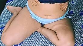 hey watch this hot indian girl press huge saggy tits finger hairy wet pussy closeup