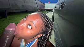 truck stop slut sucks my cock parking lot sloppy