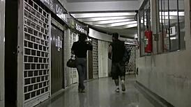 latina tranny's mouth and ass stuffed full before she cums in his mouth!