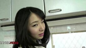 Sultry japanese jav beauty ayumu ishihara's shaved pussy fucked hard to wet creampie finish