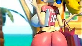 peach's juicy ass gets pounded hard and deep