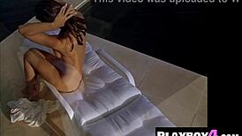 whoa morena corwin strips naked while tamara sky flaunts her latina booty