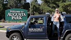 monica strips nude for public outdoor fotoshooting in broad daylight