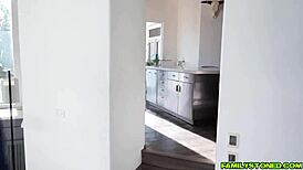 Summer Day bounces blonde tits in reverse cowgirl ride