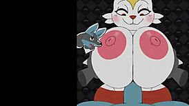 wanna see female cinderace's big tits bounce during that titty fuck game bang?