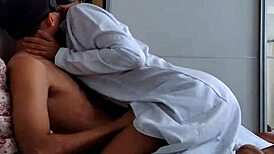 muscular bodybuilder plows plump brunette doctor pussy clit on photoshoot