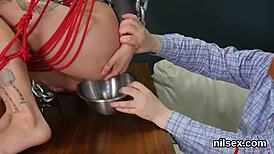 Flirty Sweetie Endures Brutal Butthole Assault in Assylum Deepthroat Hell!