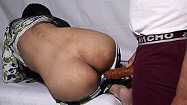 small stepsis moans as big black cock stepbro stretches her first time pussy deep