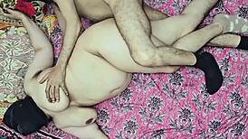 hairy indian bbw stepmom's chubby hairy pussy fucked rough by stepson close-up desi choot!! 😍